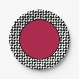 Prato De Papel Placa de papel houndstooth