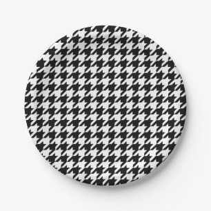 Prato De Papel Placa de papel houndstooth