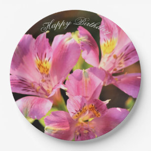 Prato De Papel Placa de Papel Lilly, Alstroemeria Rosa