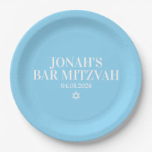 Placa de papel Mitzvah do Bar Personalizado