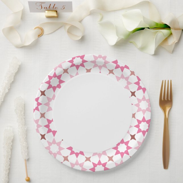 Prato De Papel Placa de papel padrão árabe (Casamento)