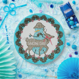 Prato De Papel Placa de papel para dia de neve