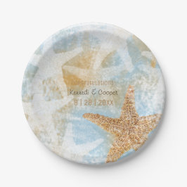 Prato De Papel Placa de papel para eventos de praia costeira de S