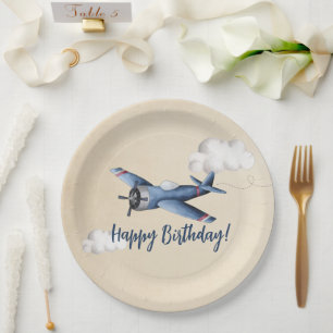 Prato De Papel Placa de papel para Festa de aniversário do avião