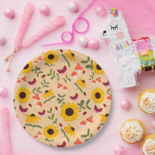 Prato De Papel Placa de papel para jardim de girassol