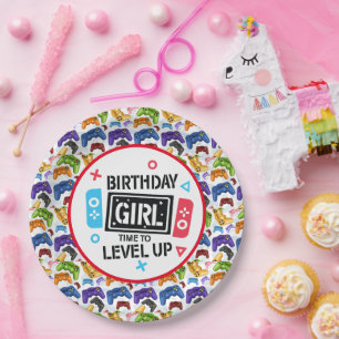 Prato De Papel Placa de Papel para Jogadores de Birthday Girl