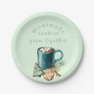 Prato De Papel Placa de papel para Natais vintages de cookies cas