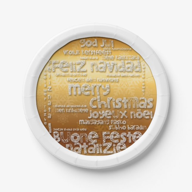 Prato De Papel Placa de papel para Noel da Navidad Internacional  (Frente)