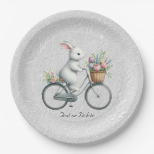 Prato De Papel Placa de papel para o coelho de bicicleta floral