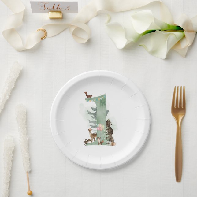 Prato De Papel Placa de papel para primeiro aniversario de madeir (Casamento)