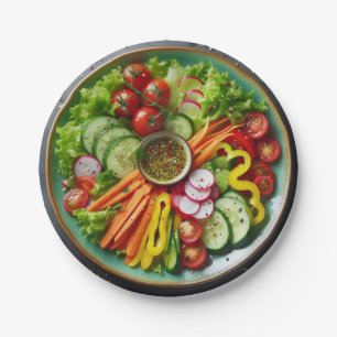 Prato De Papel Placa de papel para salada Veg