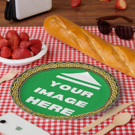 Prato De Papel Placa de papel - Personalizada - Adicionar imagem