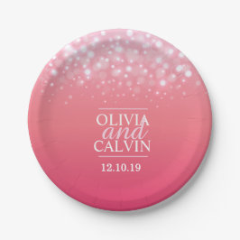 Prato De Papel Placa de papel personalizada de bolha de champanhe