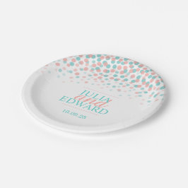 Prato De Papel Placa de papel personalizada de pontos cor de lara