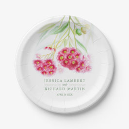 Prato De Papel Placa de papel personalizada de rosca vermelha-cas