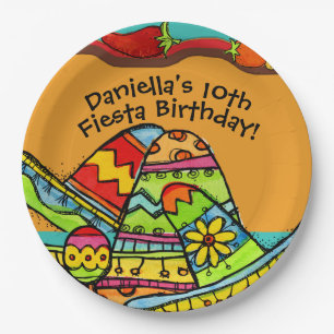Prato De Papel Placa de papel personalizada do aniversário da