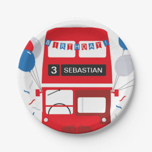 Prato De Papel Placa de papel personalizada do ônibus de Londres
