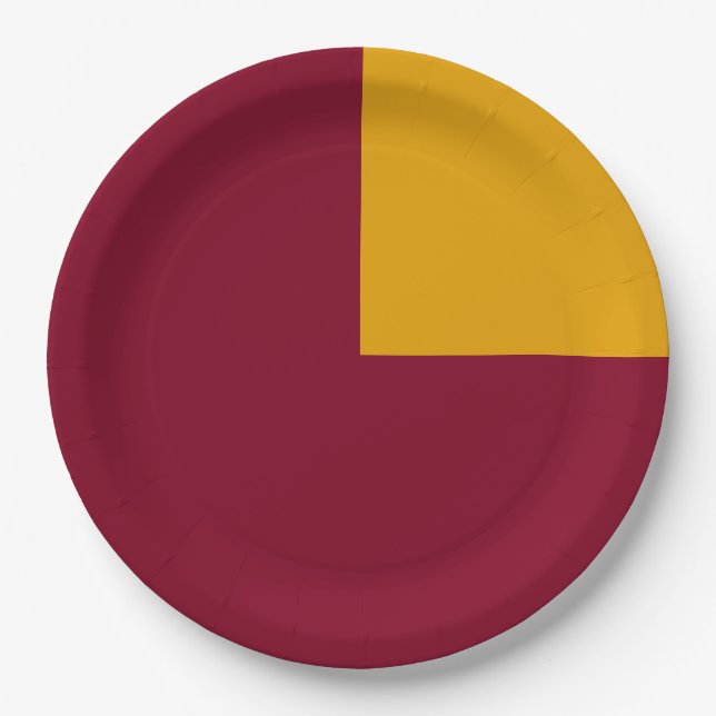 Prato De Papel Placa de Papel Personalizado de Quarto Bloco (Frente)