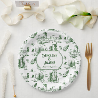 Prato De Papel Placa de Papel Personalizado Verde da Floresta de