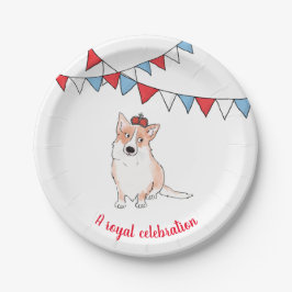 Prato De Papel Placa de papel redondo de córgi real