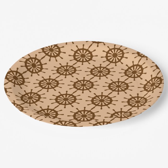 Prato De Papel Placa de Papel - Rodas Marrons (Inclinado)