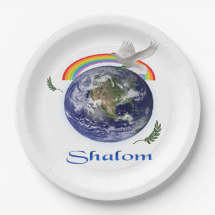 Prato De Papel Placa de papel Shalom