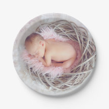 Placa de papel temática para bebês