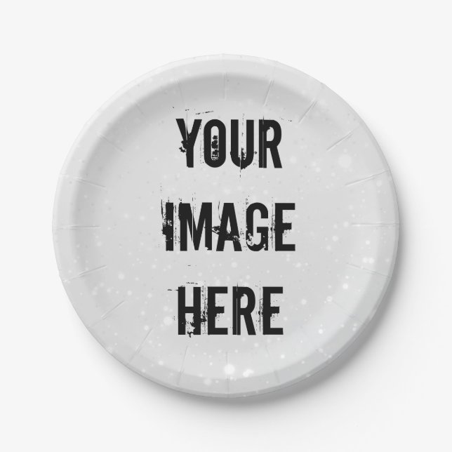 Prato De Papel Placa de papel totalmente personalizável (Frente)