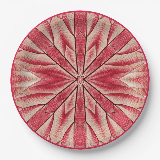 Prato De Papel Placa de papel, um elegante design clássico vermel (Frente)