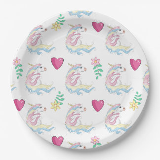 Prato De Papel Placa de papel Unicorn