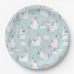 Prato De Papel Placa de Papel Unicorns