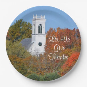 Prato De Papel Placa de papel "Vamos Dar aos Obrigados"