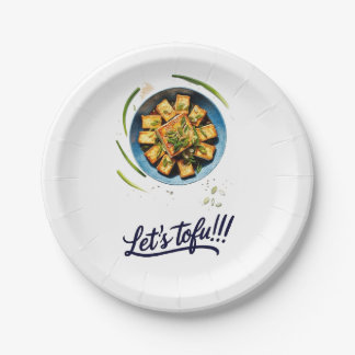 Prato De Papel Placa de papel Yummy Tofu