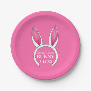 Prato De Papel Placa de Páscoa de coelhinhos personalizados
