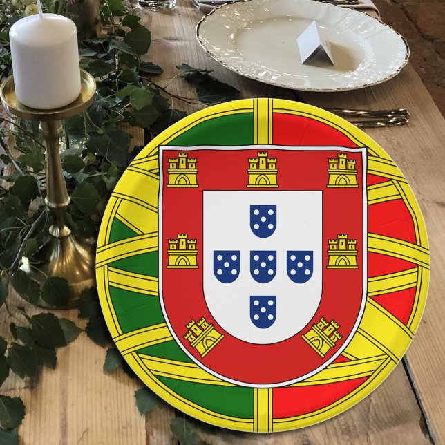 Prato De Papel Placa de Portugal, Emblem, sobredimensionada, band (Criador carregado)