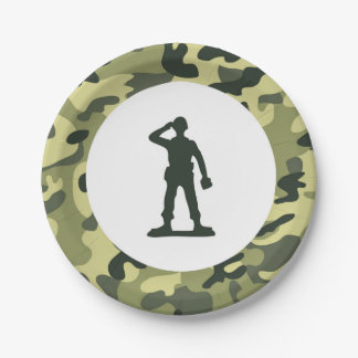 Prato De Papel Placa de sobremesa do papel do exército do soldado