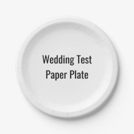 Prato De Papel placa de teste de casamento
