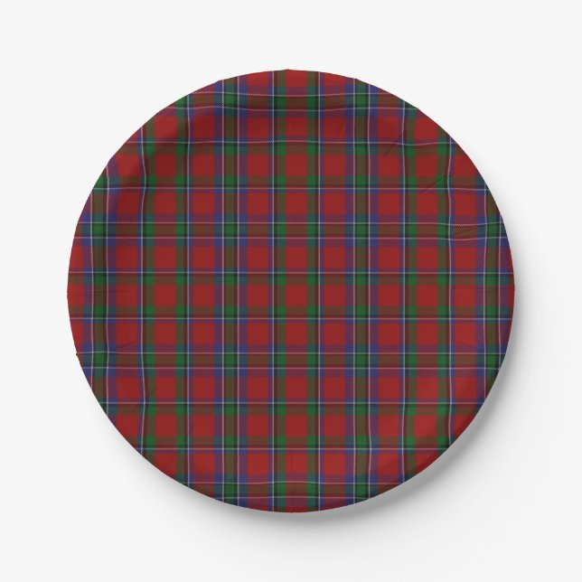 Prato De Papel Placa de Xadrez de Clã Tartan Sinclair (Frente)