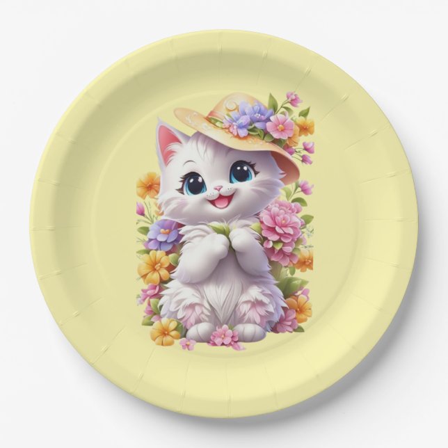 Prato De Papel placa do chá de fraldas (Frente)