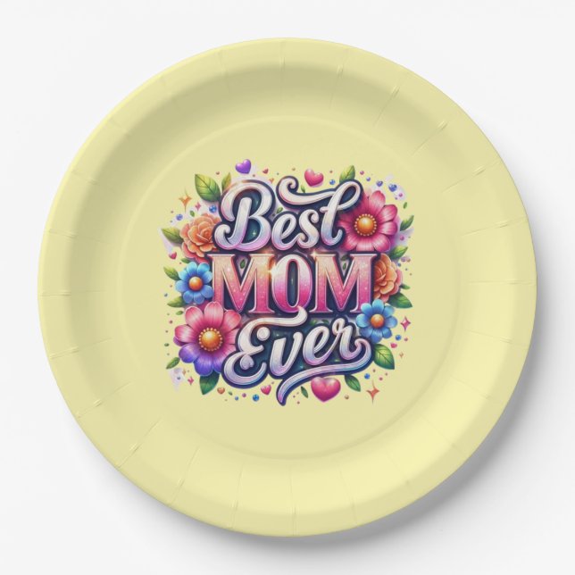 Prato De Papel placa do chá de fraldas (Frente)