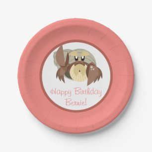 Prato De Papel Placa do partido da rocha do papagaio-do-mar -