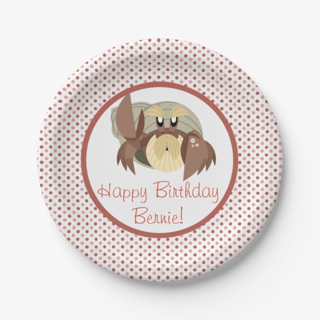 Prato De Papel Placa do partido da rocha do papagaio-do-mar - (Frente)