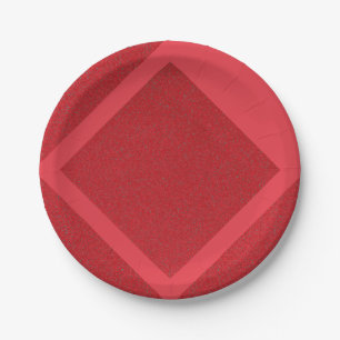 Prato De Papel Placa do Partido do Diamante Vermelho Tomato - Per