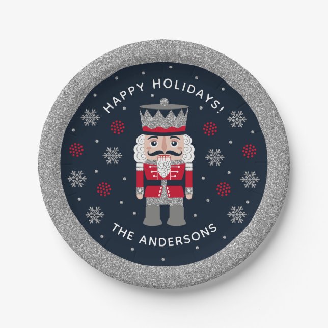 Prato De Papel Placa do partido do Nutcracker (Frente)