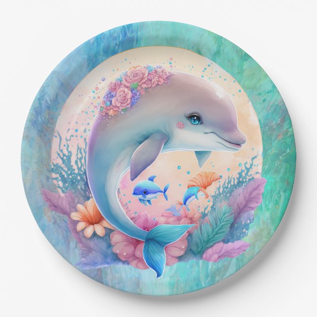 Prato De Papel Placa do Partido Golfinho (Frente)