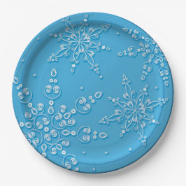 Prato De Papel Placa Jante de Flocos de Neve