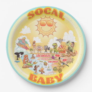 Prato De Papel Placa para bebês SoCal
