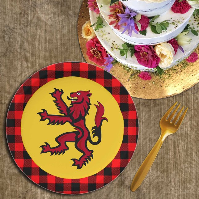 Prato De Papel Placa Patriótica Scotland, Scottish Flag, Rampant (Criador carregado)