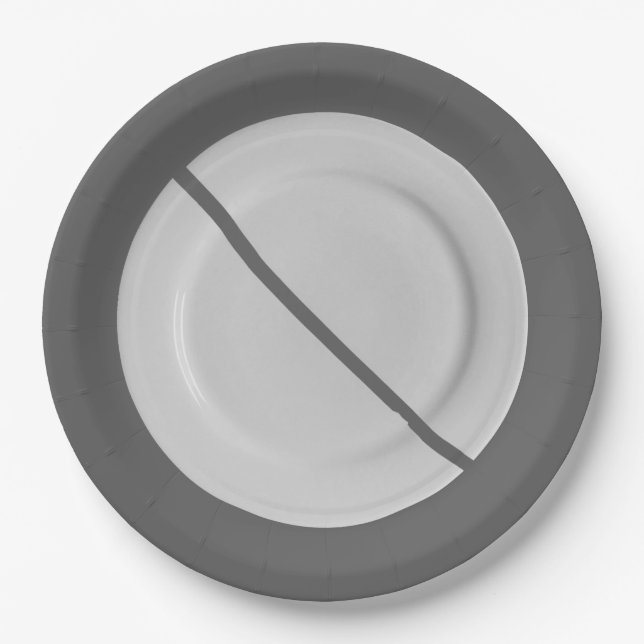 Prato De Papel Placa quebrada (Frente)