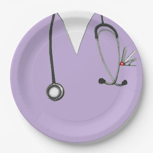 Prato De Papel Placa única de papel para enfermeiro (Frente)